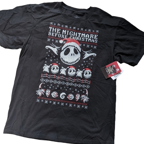 Disney Nightmare before Christmas holiday shirt new with tags jack skellinton - Picture 5 of 5